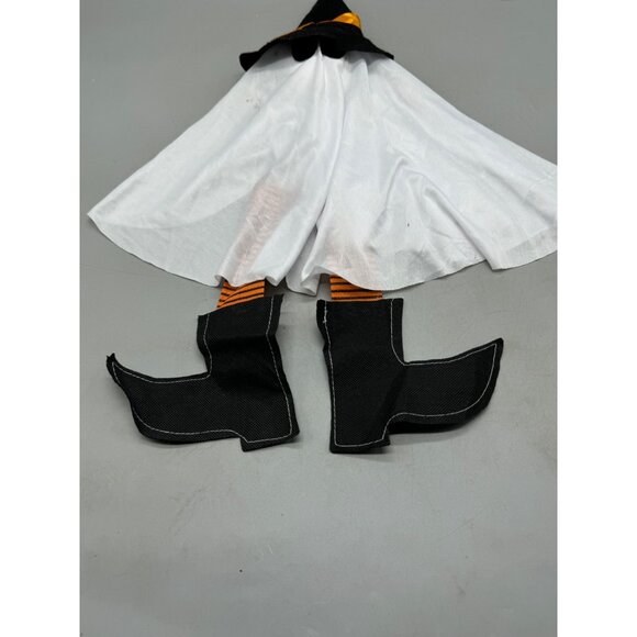 Halloween Witch ghost Hanging Decoration With Hat & Boots 22" white orange READ - Picture 3 of 7
